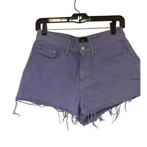 BDG Girlfriend High Rise Cut Off Jean Shorts Purple Size 28
